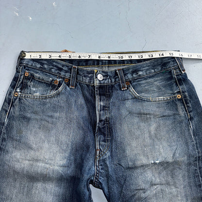 Levis 501 Vintage Y2K XX Straight Leg Jeans Blue Med Wash 33x34 Act 32x31