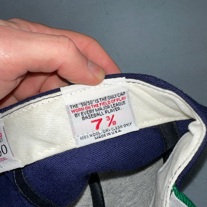 Eugene Emeralds Ems Fitted 7 3/8 Hat Minor League Professional Baseball VTG Wool