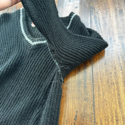 Vtg 60s 70s Thrashed Acrylic Sportswear Shirt Surf Skate Black Oregon USA