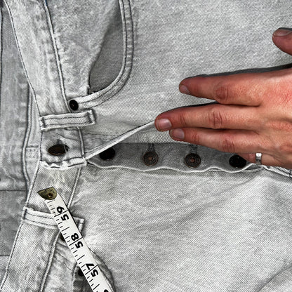 Levis 501 Vintage 90s USA XX Straight Leg Jeans Gray Light Wash 31x34 Act 29x32