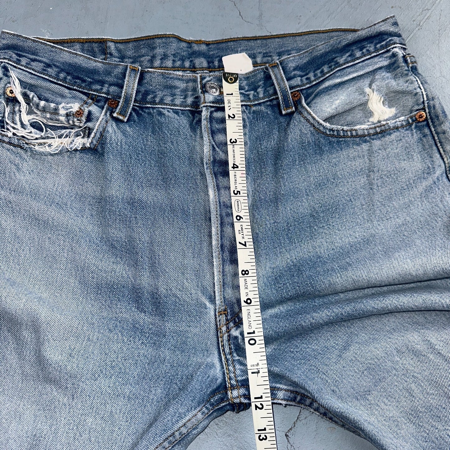 Levis 501 Vintage 90s XX Straight Leg Jeans Y2K Light Wash 36x34 Act 33x29