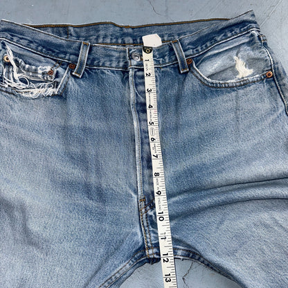 Levis 501 Vintage 90s XX Straight Leg Jeans Y2K Light Wash 36x34 Act 33x29