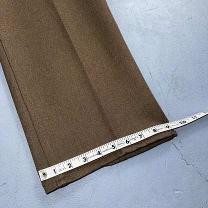 Levis 70s USA 517 36x30 Bootcut Pants Brown Polyester Slacks Vintage 35x30