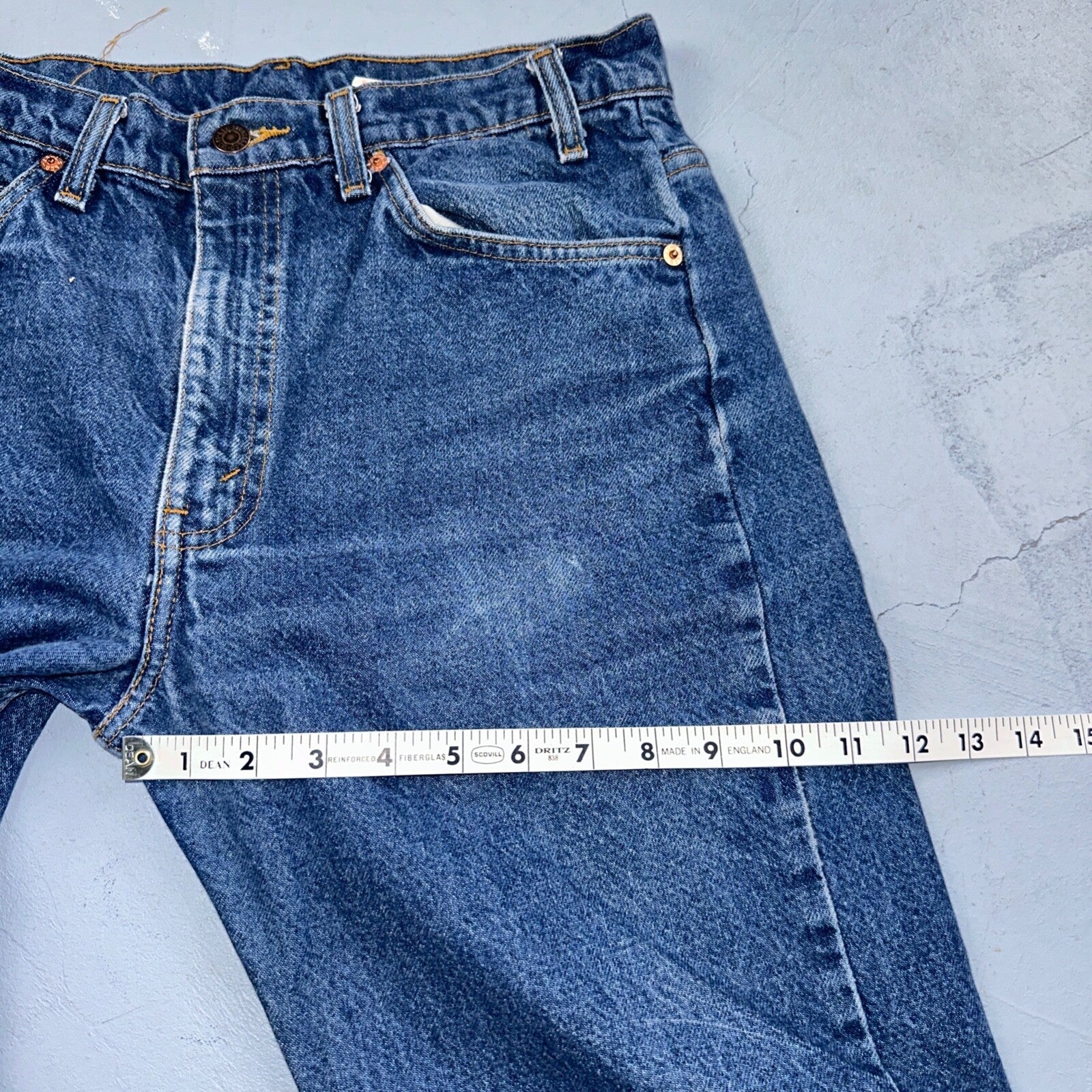 Levis 505 Vintage 90s Orange Tab Jeans Blue Med 501 Wash 33x34 Act 31x33