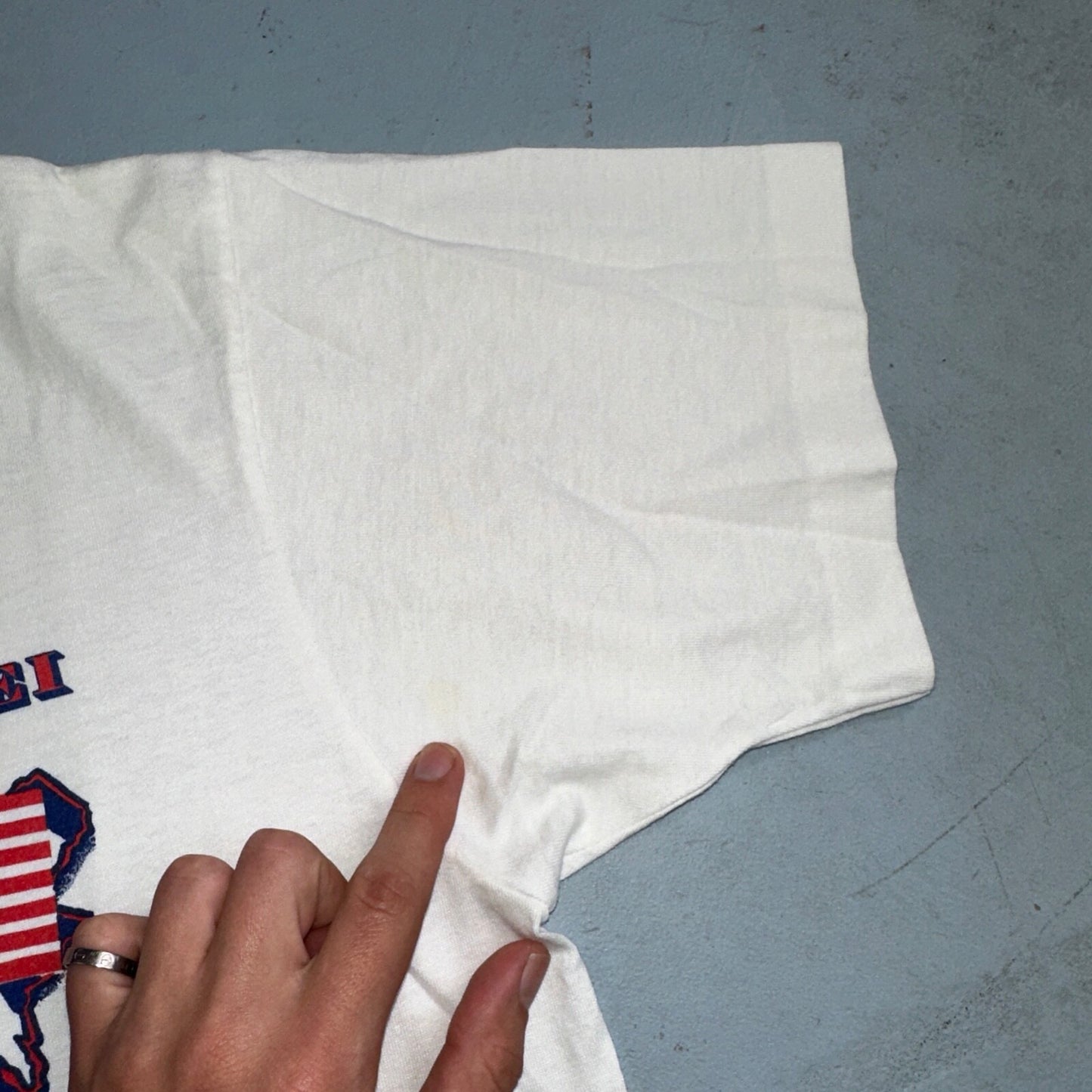 Chinese Shar Pei USA VTG T Shirt 1991 New Jersey Flag Animals Love Cute Dog