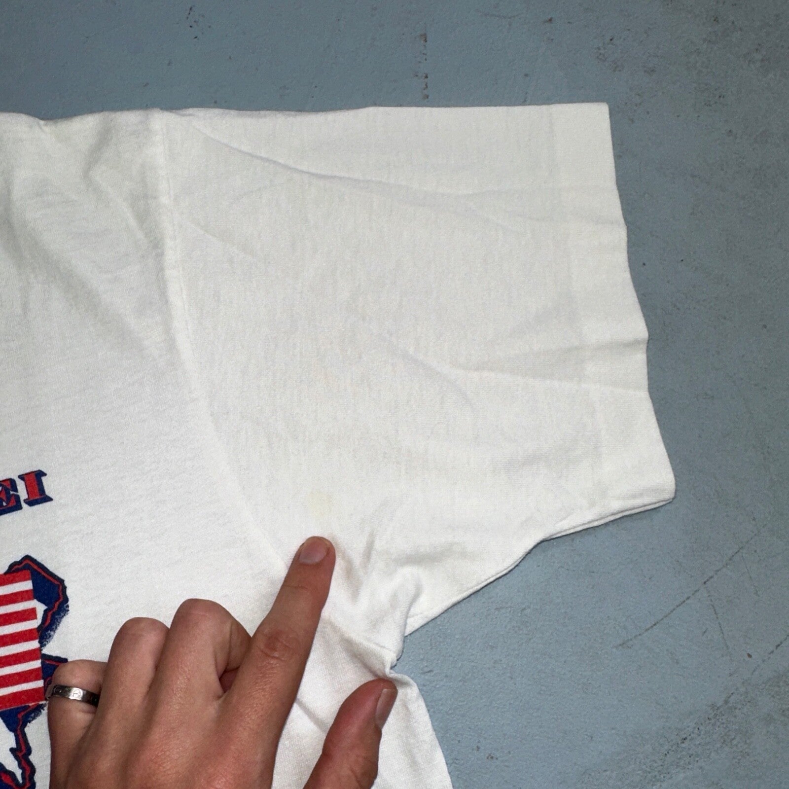 Chinese Shar Pei USA VTG T Shirt 1991 New Jersey Flag Animals Love Cute Dog