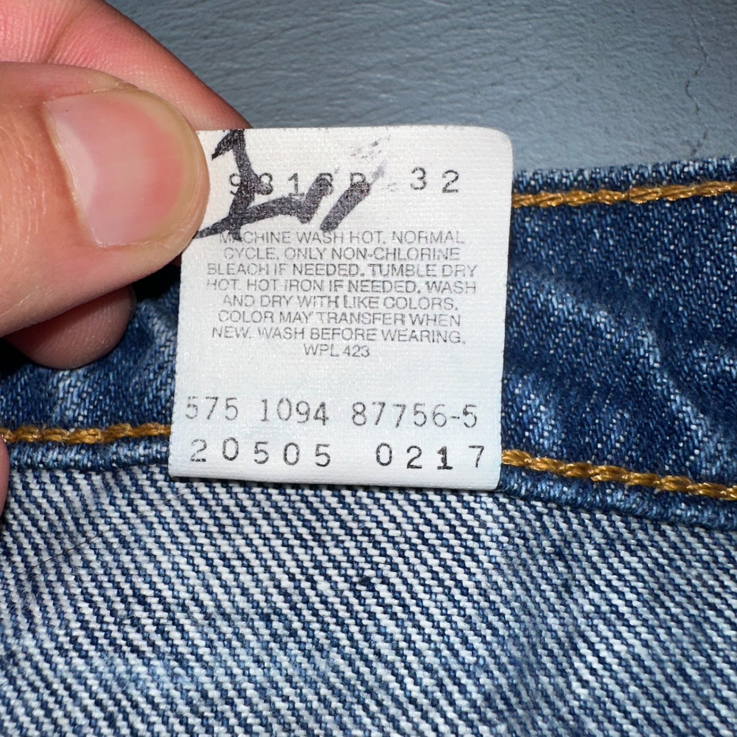 Levis 505 Vintage 90s USA Orange Tab Jeans 38x34 Blue Med Wash 501 Act 36x34