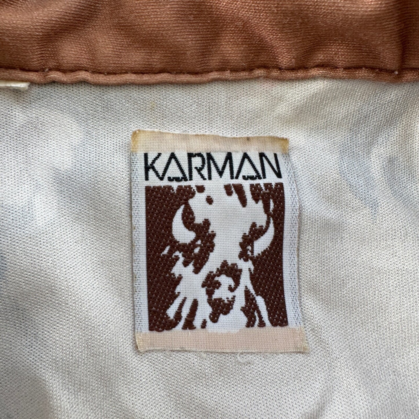 VTG 80s Karman Plaid Shirt Mens Extra Long Tail Pearl Snap Button Up Poly