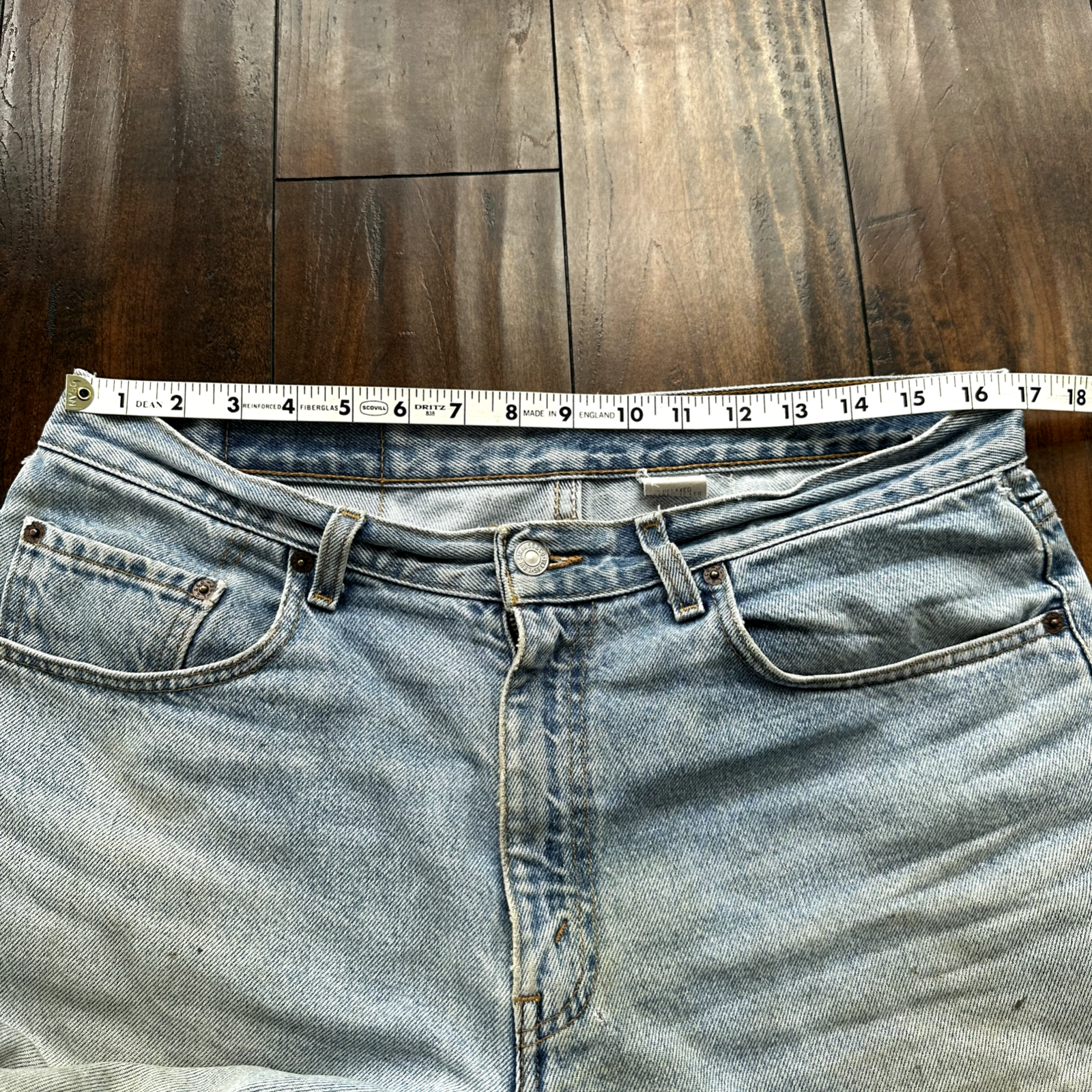 Levis 901 Vintage 90s Straight Leg XX Jeans 34x32 Relaxed Light Wash Act 33x31