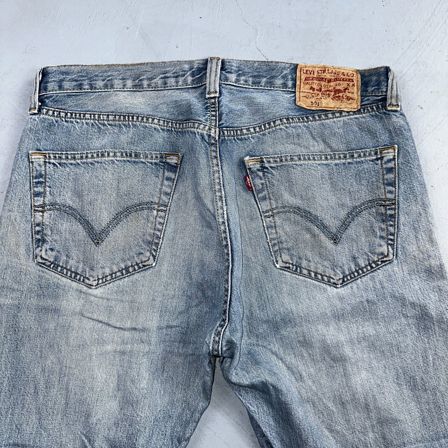 Levis 501 Vintage Y2K XX Straight Leg Jeans Blue Light Wash 34x34 Act 35x30