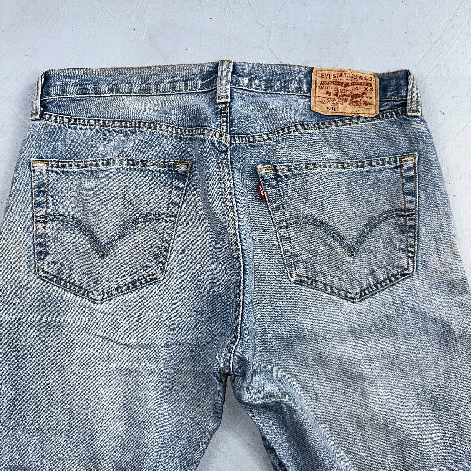 Levis 501 Vintage Y2K XX Straight Leg Jeans Blue Light Wash 34x34 Act 35x30