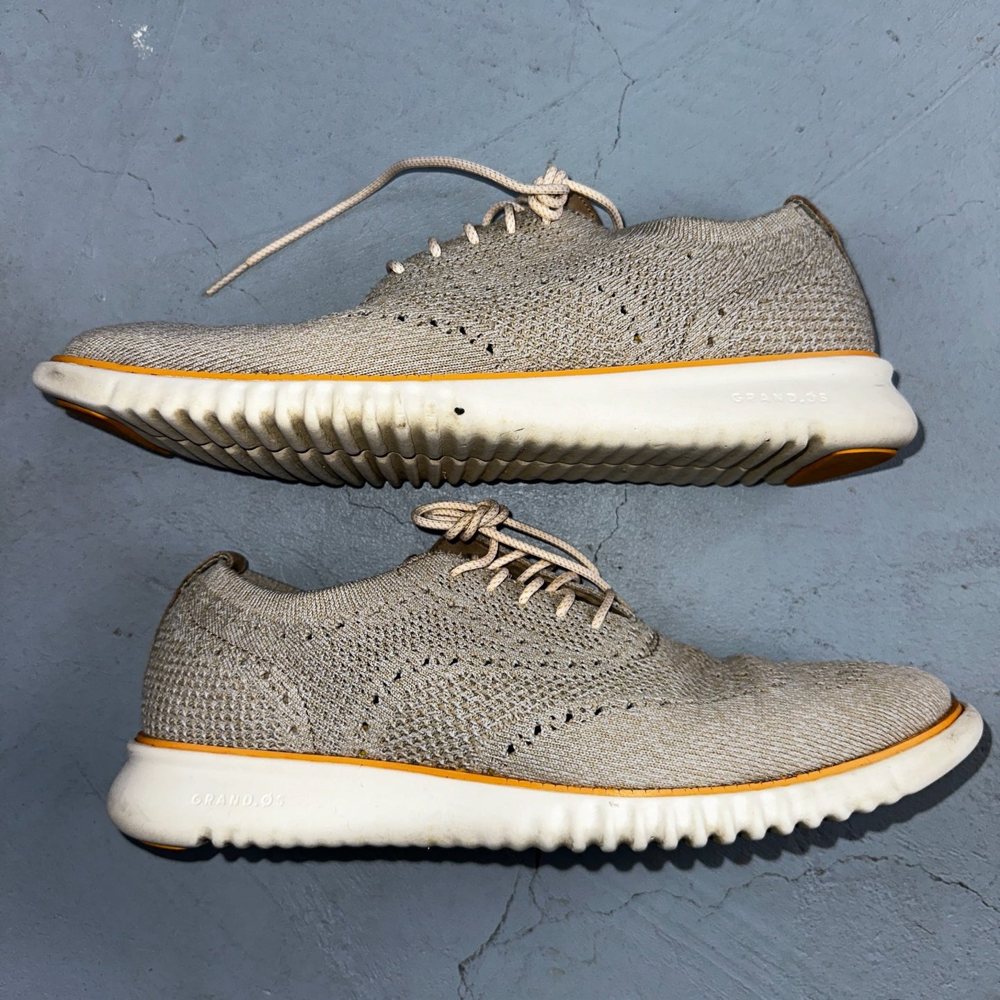 Cole Haan Shoes Mens 10 M 2.Zerogrand Stitchlite Oxford Beige Lace Up Low C35111