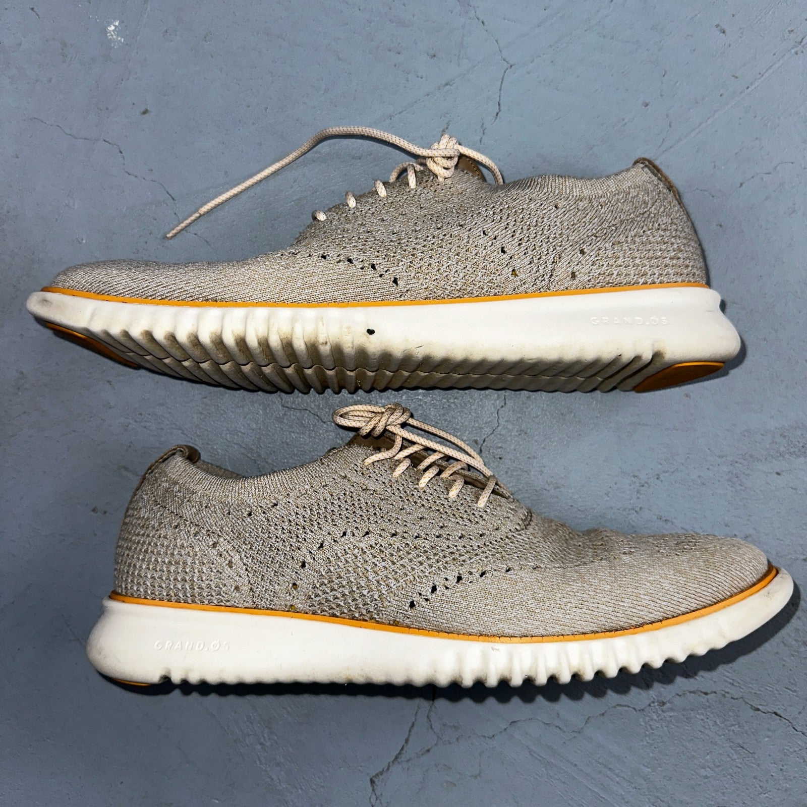 Cole Haan Shoes Mens 10 M 2.Zerogrand Stitchlite Oxford Beige Lace Up Low C35111