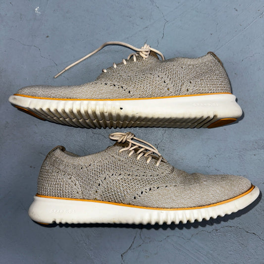 Cole Haan Shoes Mens 10 M 2.Zerogrand Stitchlite Oxford Beige Lace Up Low C35111