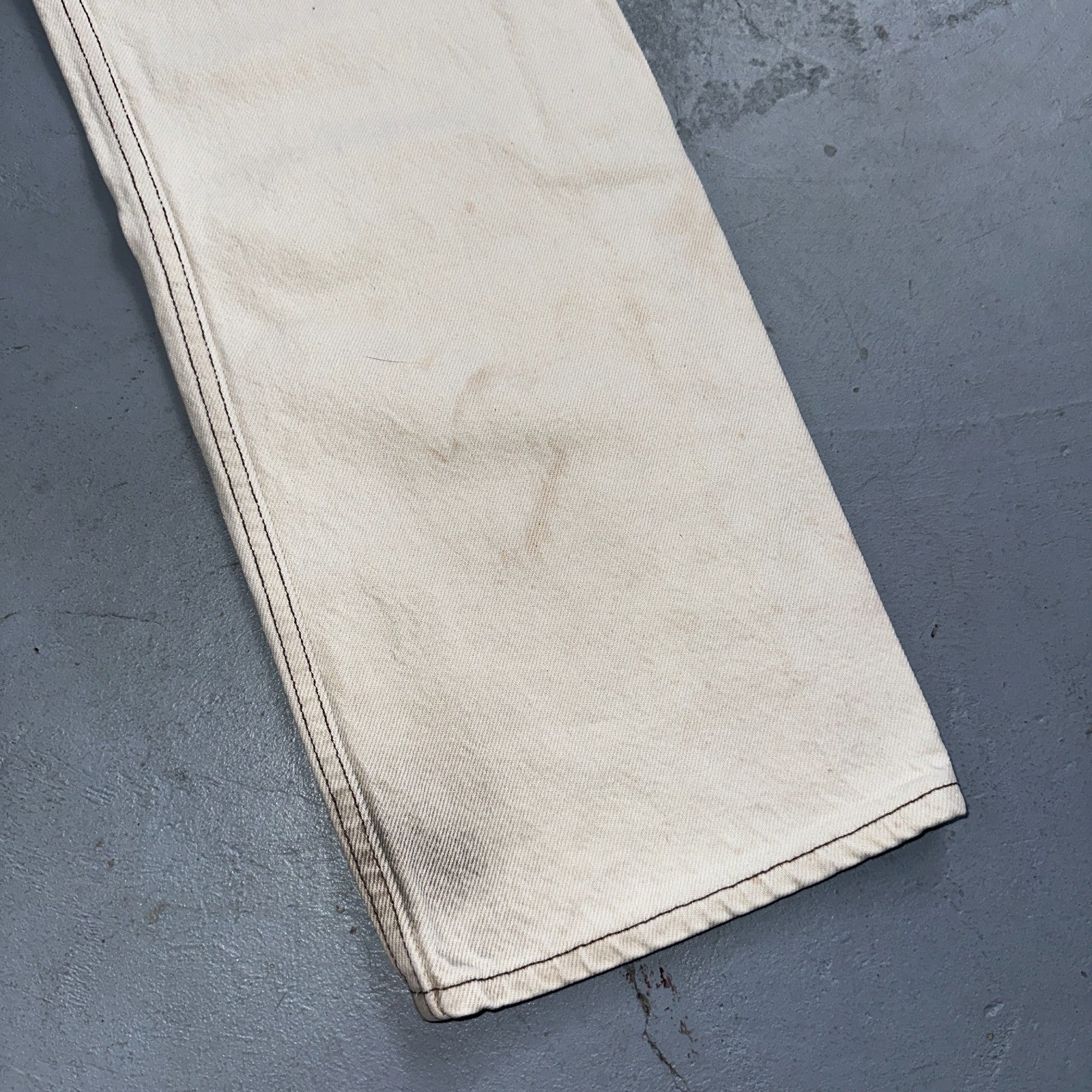 Levis 501 Vintage 90s USA XX Straight Leg Jeans White Light Wash 36x34 Act 34x34