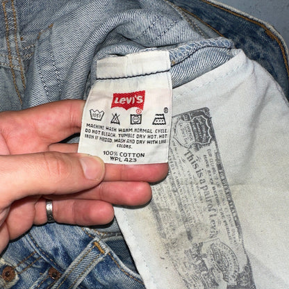 Levis 501 Vintage Y2K 90s XX Straight Leg Jeans Blue Light Wash 36x32 Act 33x30