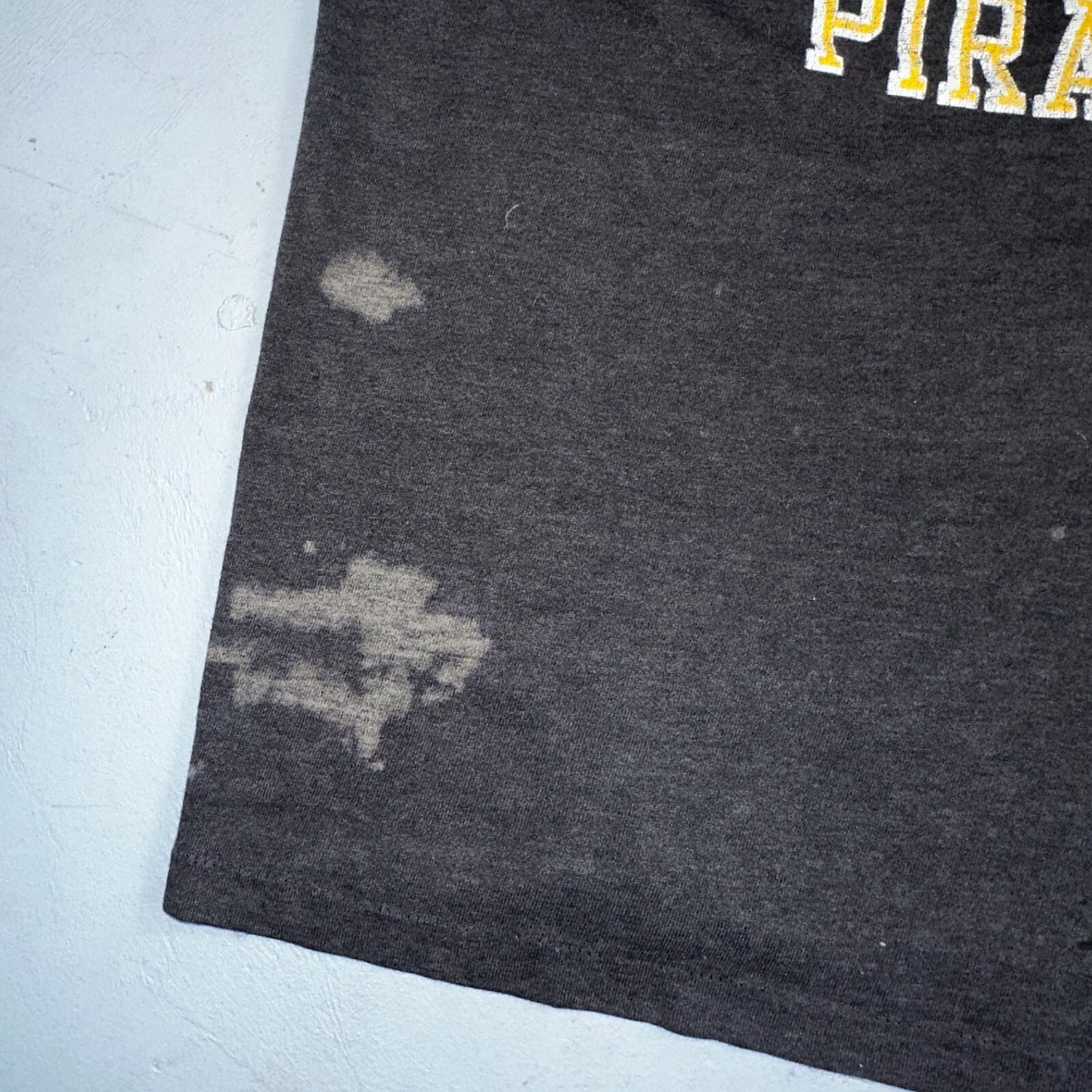 Pittsburgh Pirates Snoopy VTG T Shirt Chopped 80s Baseball Cool Black Graphic