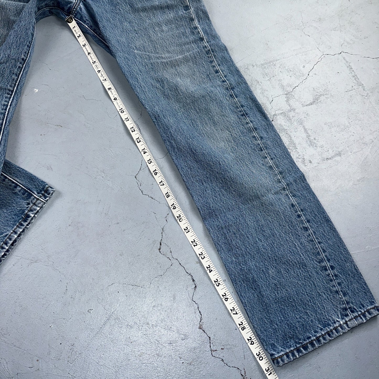 Levis 501 Vintage Y2K 90s XX Straight Leg Jeans Blue Light Wash 30x32 Act 29x31