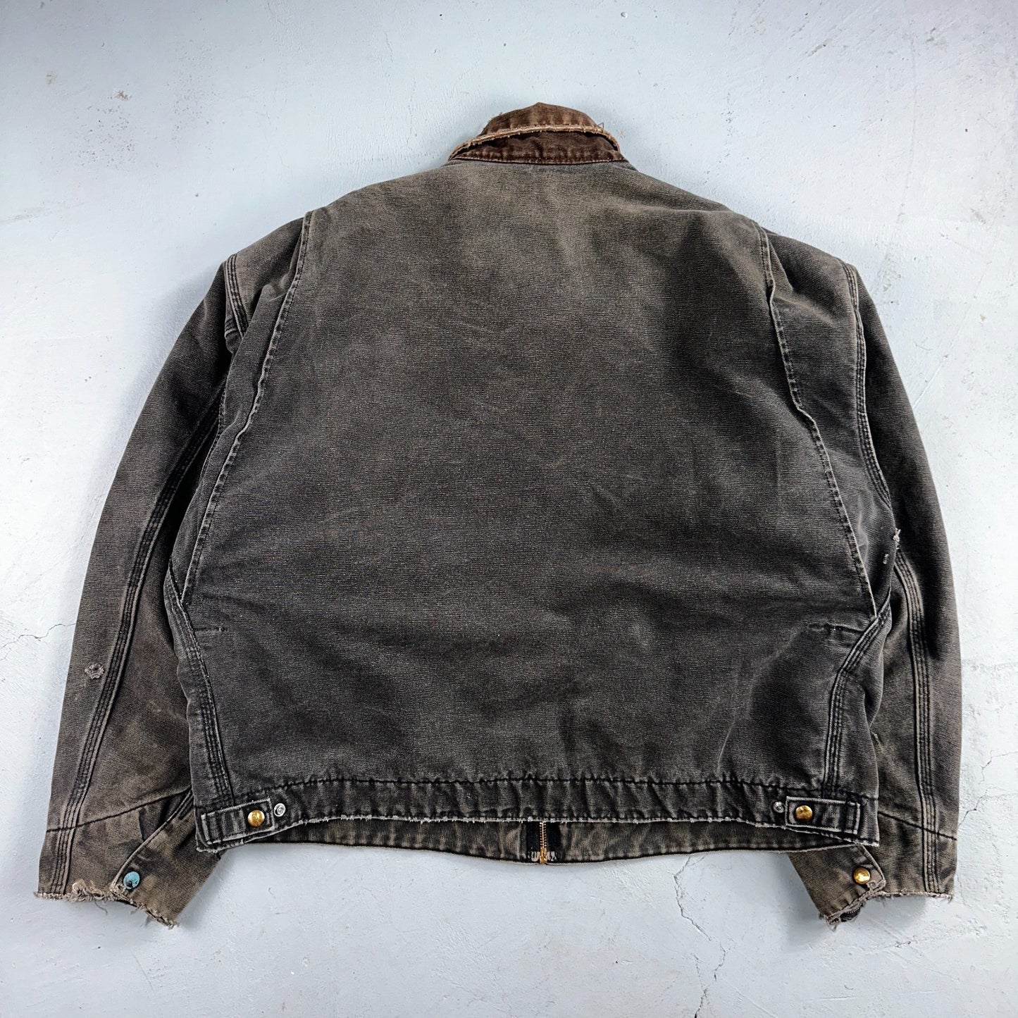 Carhartt VTG Detroit Jacket Men's 2XL Lined Blanket Workwear J97 BLK Thrashed