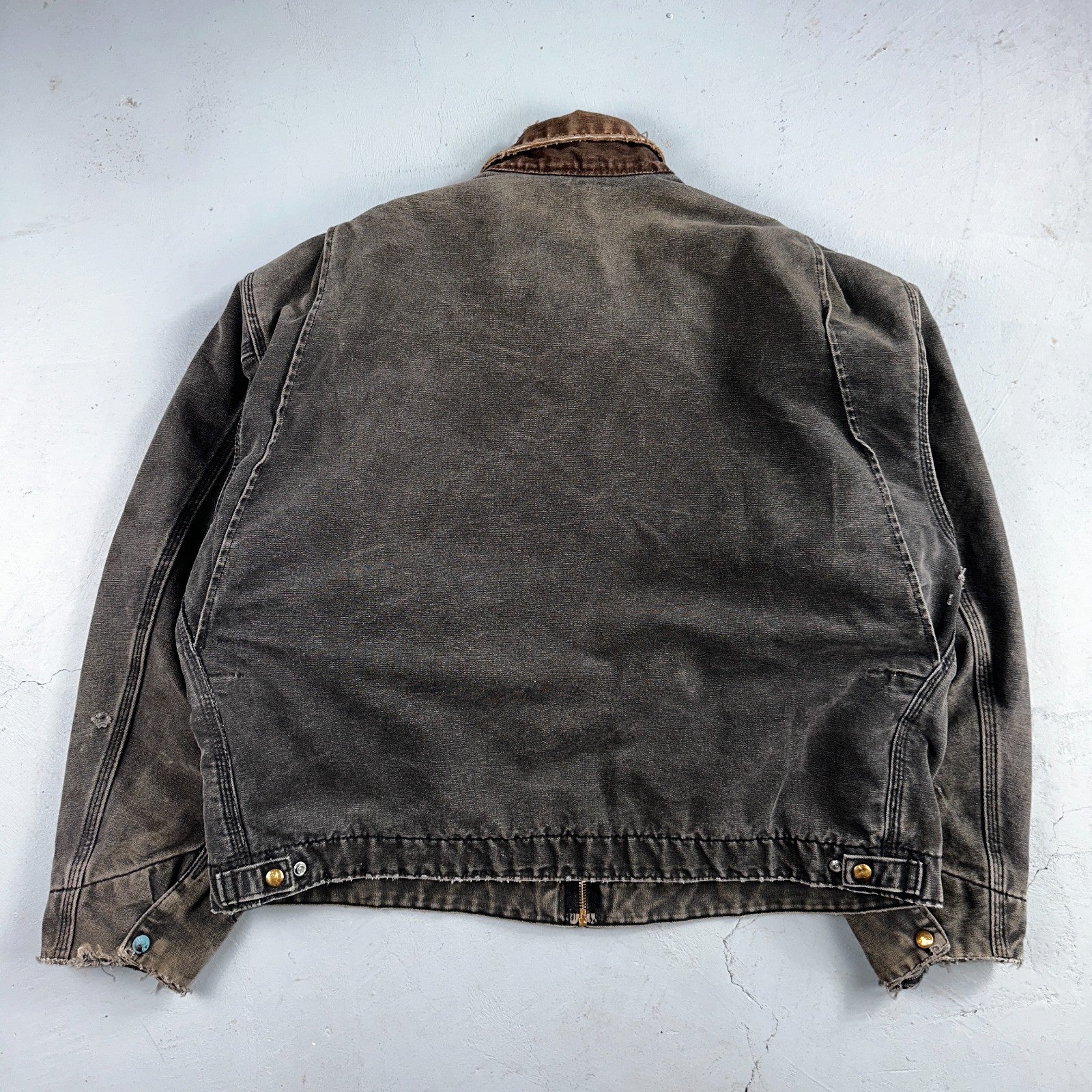 Carhartt VTG Detroit Jacket Men's 2XL Lined Blanket Workwear J97 BLK Thrashed