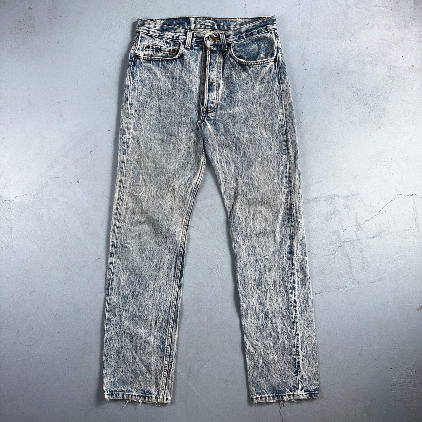 Levis 501 Vintage 80s USA XX Straight Leg Jeans Blue Acid Wash 31x32 Act 30x31