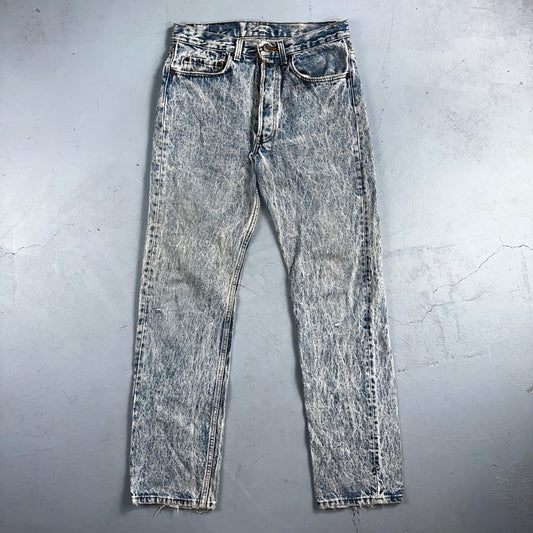 Levis 501 Vintage 80s USA XX Straight Leg Jeans Blue Acid Wash 31x32 Act 30x31