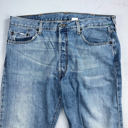 Levis 501 Vintage Y2K 90s XX Straight Leg Jeans Blue Light Wash 38x30 Act 36x30