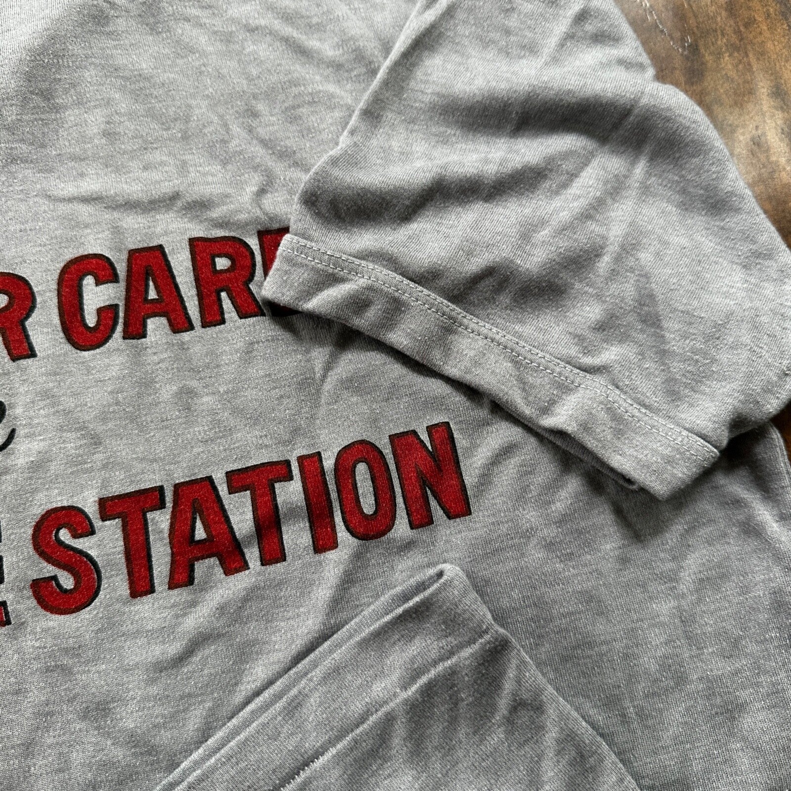 Legor Caltex VTG T Shirt Service Station PDX Portland Oregon Grey Single Stitch