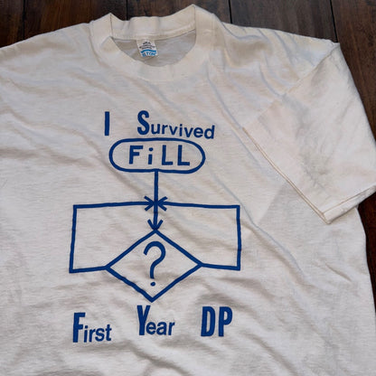 I Survived Fill FY DP Vintage T Shirt Oregon Question Mark Funny Humor Art Band
