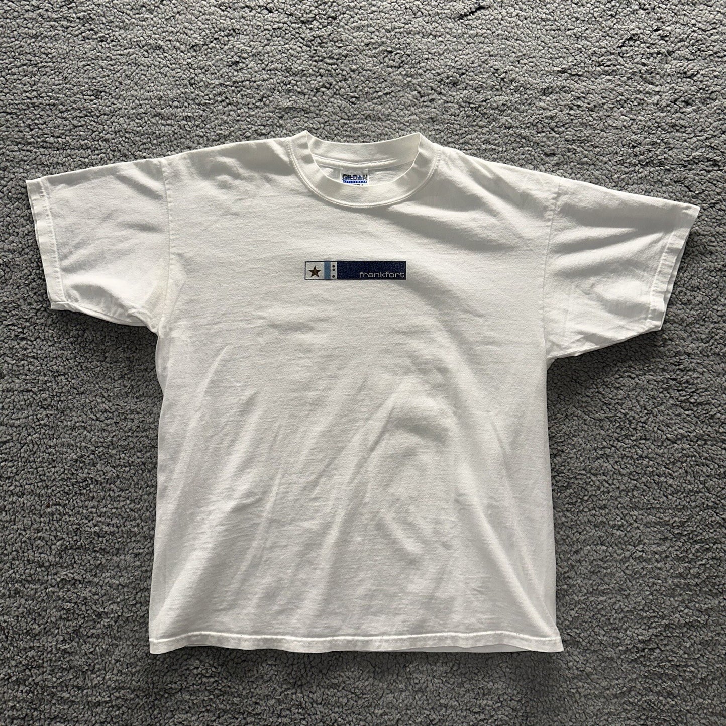 Frank Fort Kentucky Vintage T Shirt White Y2K Gildan Sports Usa Start Eames