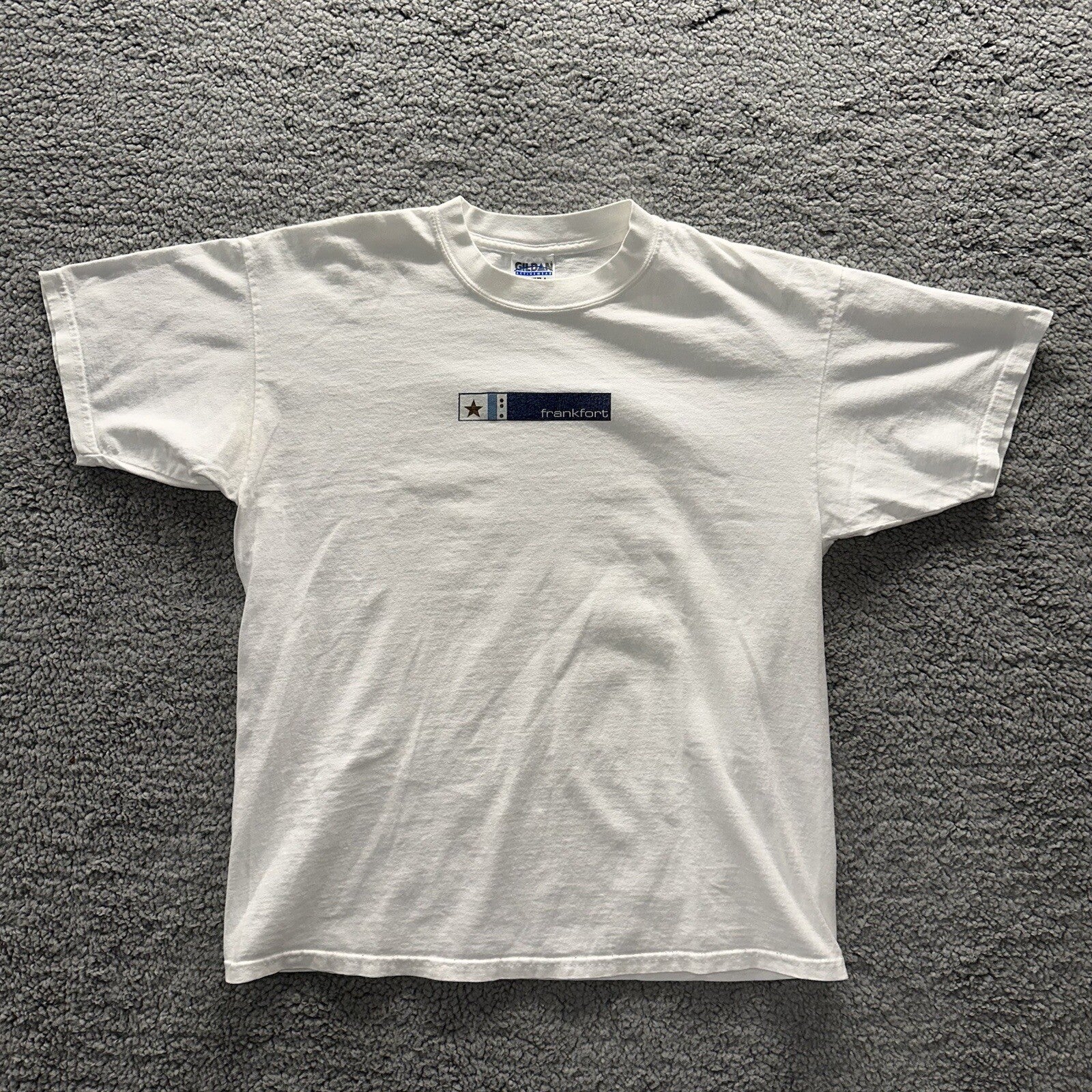 Frank Fort Kentucky Vintage T Shirt White Y2K Gildan Sports Usa Start Eames