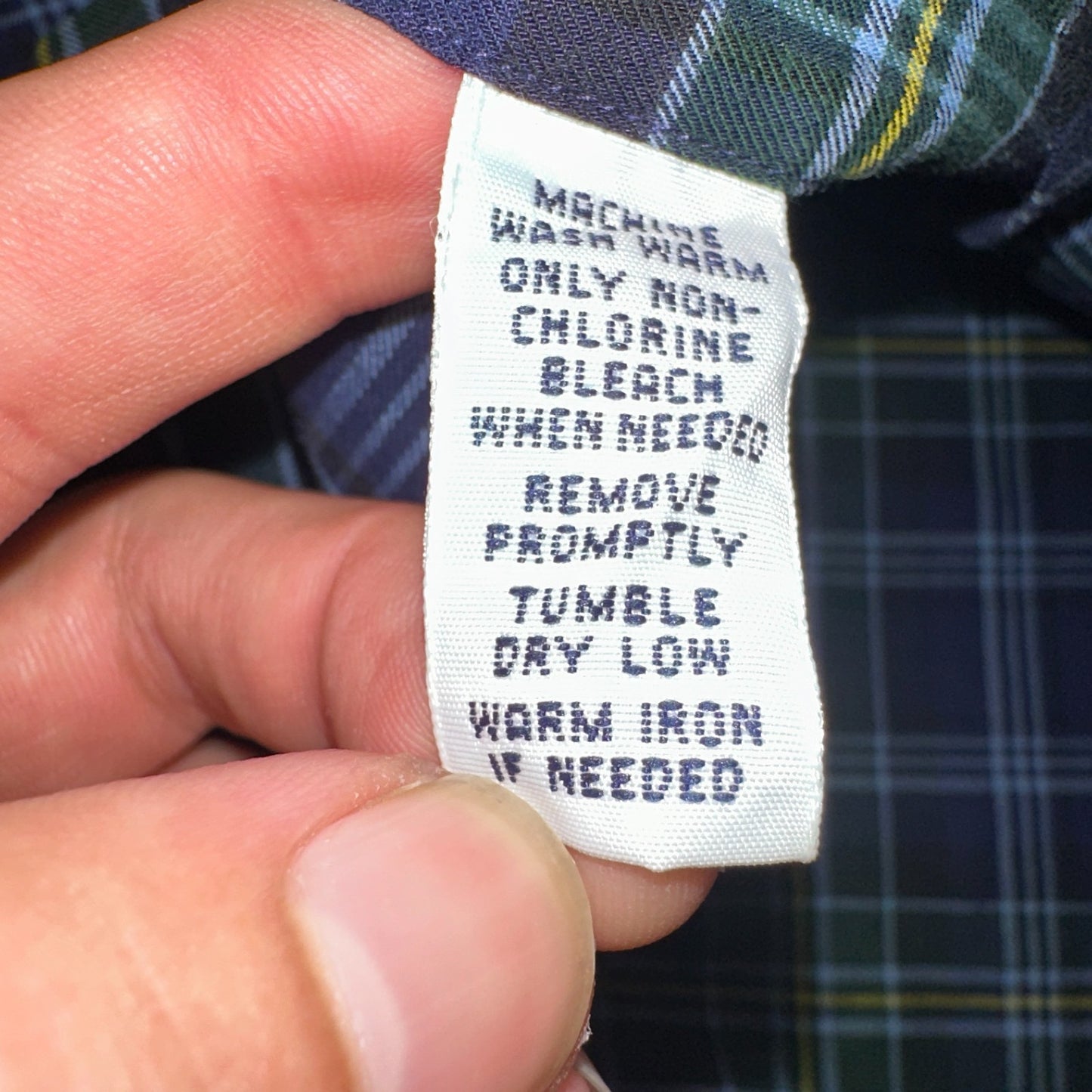 Ralph Lauren Button Up Shirt Men’s Large L Blue Green Yellow Plaid Long Sleeves