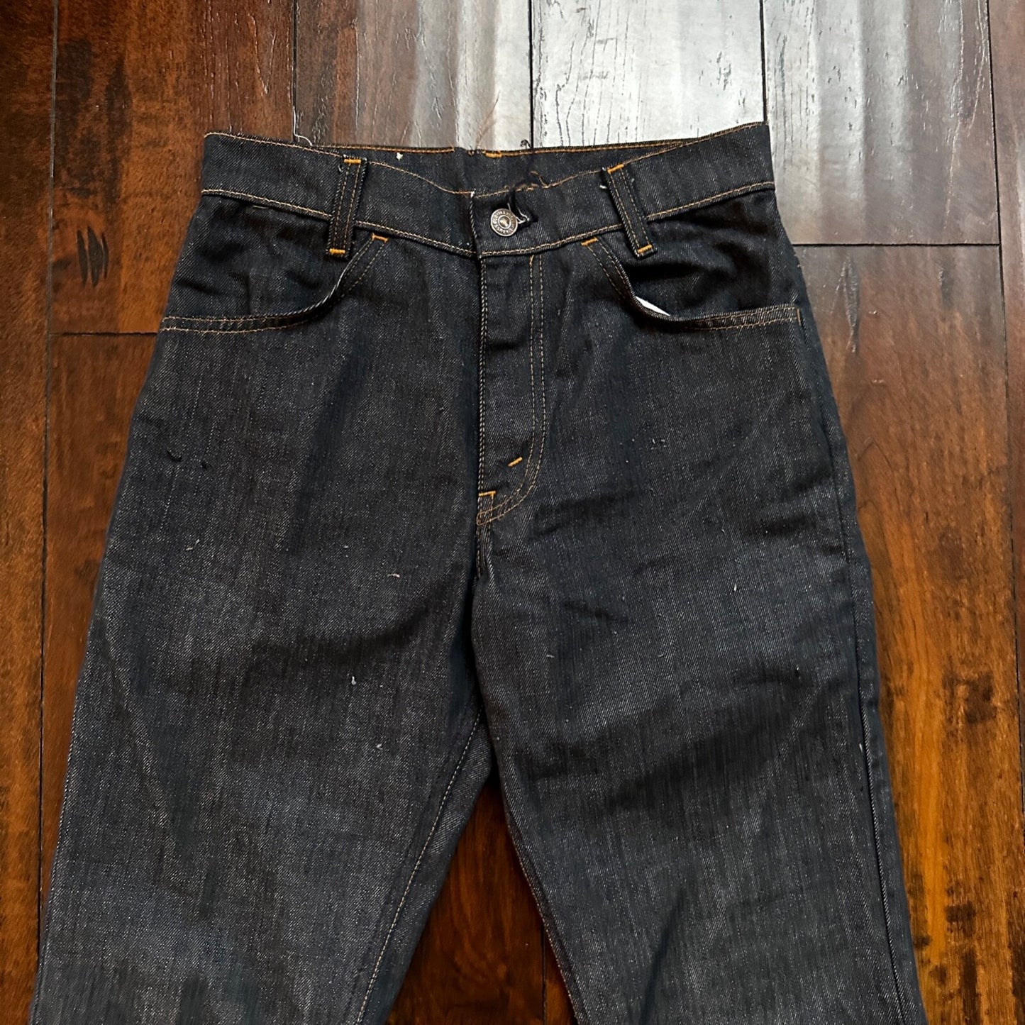 VTG 1970s Levis Red Tab 517 Talon Zipper Black 26x31 Boot Cut 70s 501 Rare