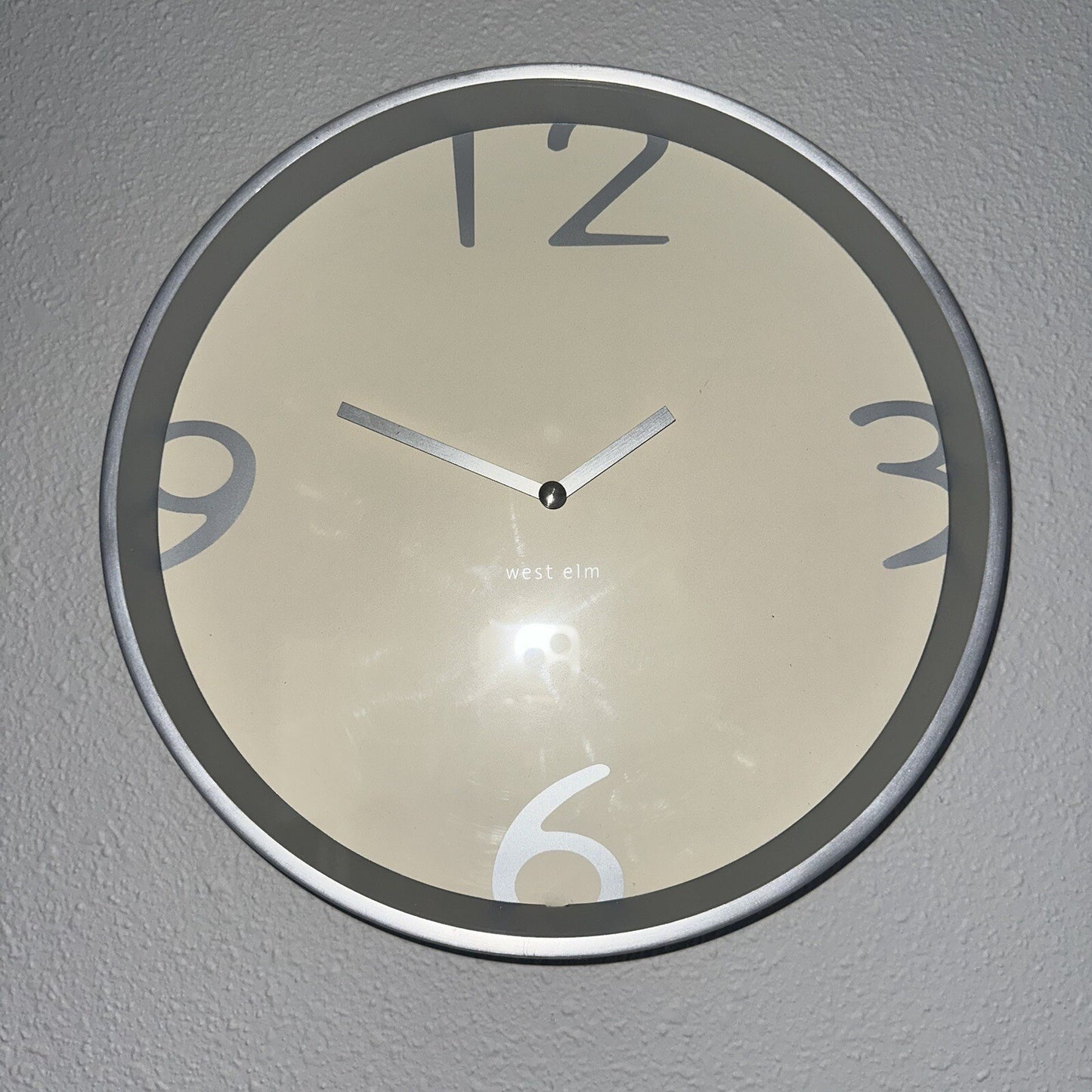 West Elm Modern 12 Inch Wall Clock Display Hotel Office Minimalist MCM Vtg DWR