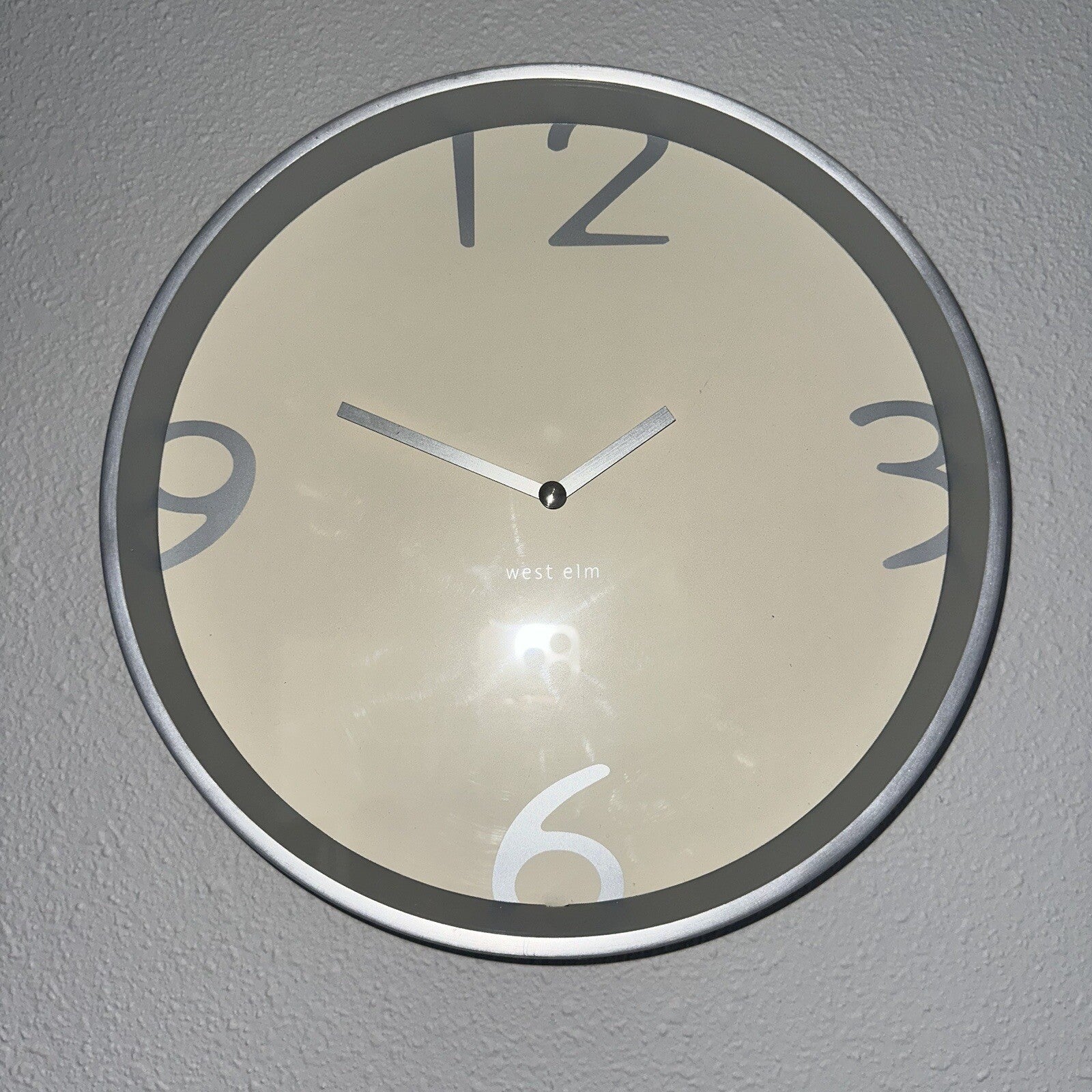 West Elm Modern 12 Inch Wall Clock Display Hotel Office Minimalist MCM Vtg DWR