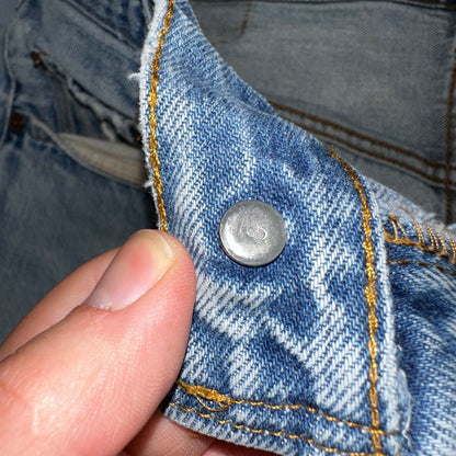 Levis 501 Vintage 80s Redline Selvedge USA XX Jeans Thrashed 36x30 Act 33x26