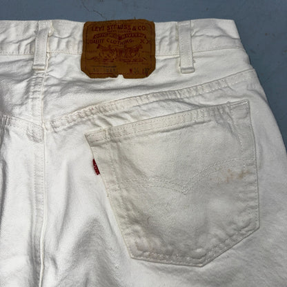 Levis 501 Vintage 80s USA XX Straight Leg Jeans White Light Wash 34x32 Act 31x31