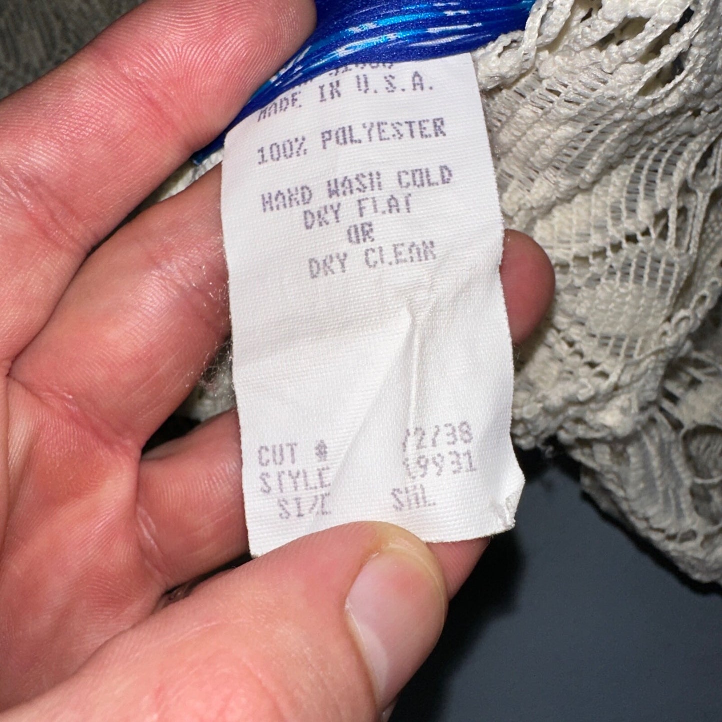 Womens Beige Open Knit Cardigan Sweater Jumper Pullover Size S Lace Crop Top 80s