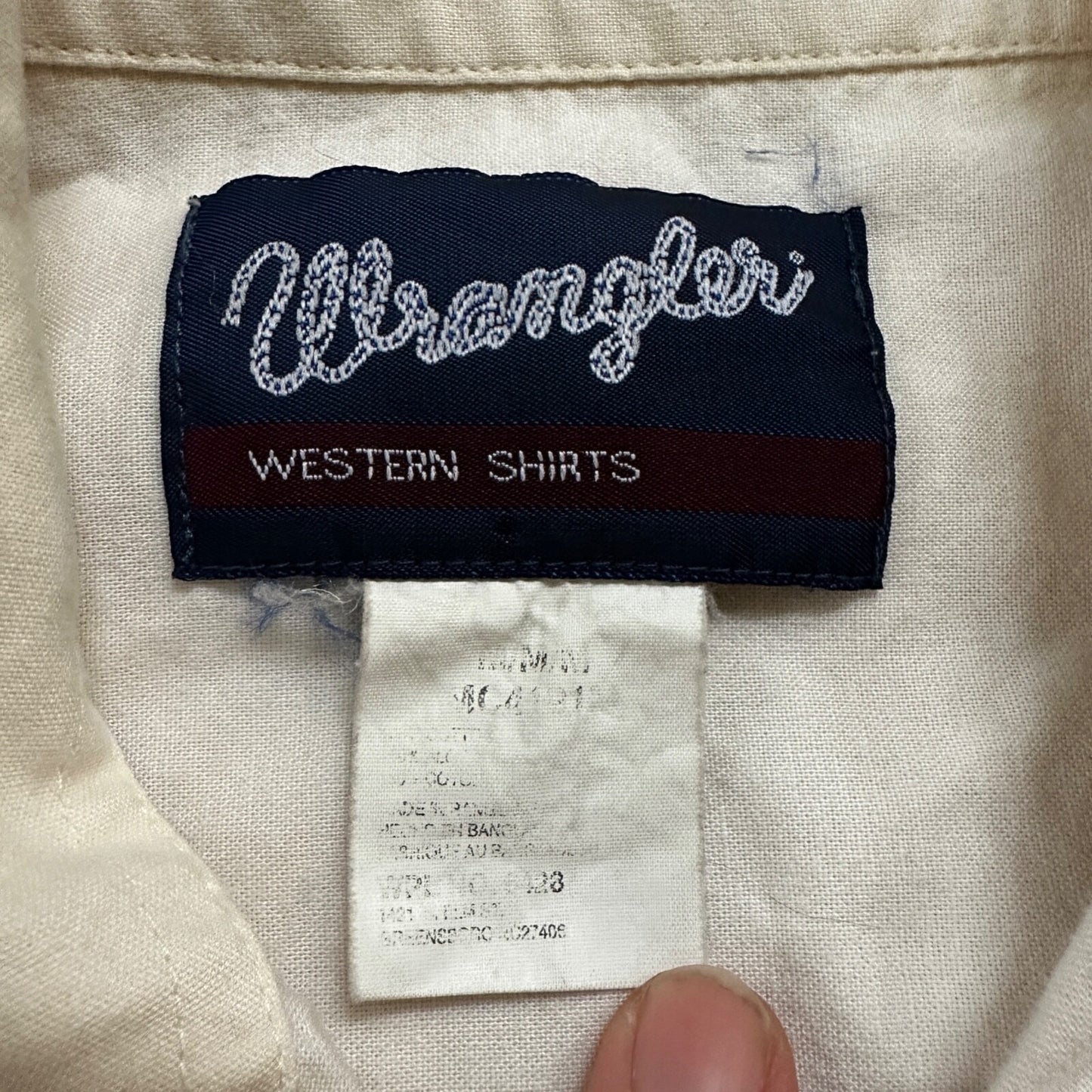 VTG Wrangler Men's Pearl Snap Western Rodeo Cowboy Ranch Shirt XL Flags USA RARE