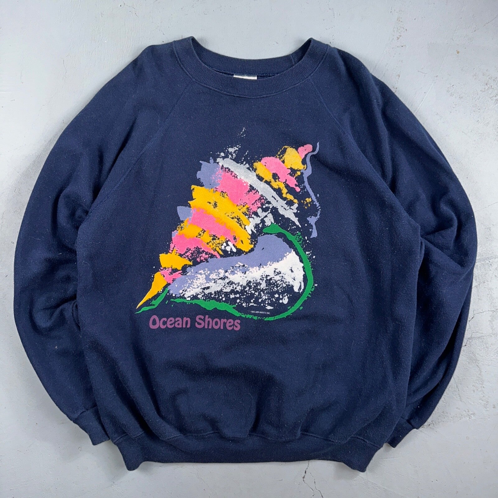 Hanes XL Oregon Ocean Shores Sweatshirt XL 80s VTG Crewneck Pacific Northwest