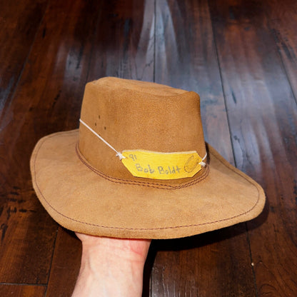 Vintage Walkabout Suede Hat Size Medium South Australia Real Leather Blanctete