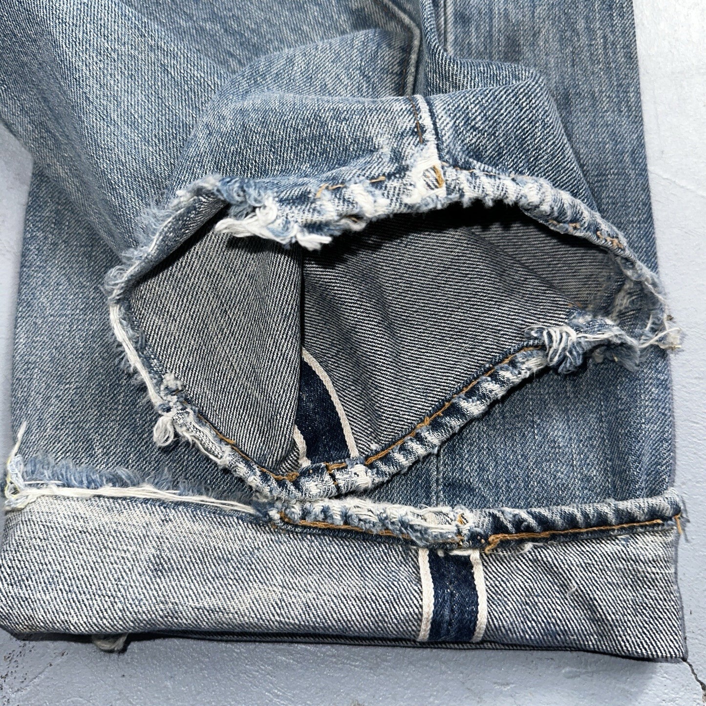 Levis 501 VTG 70s SS Redline Selvedge Jeans XX Blue Med Wash Patched Act 31x28