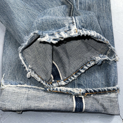 Levis 501 VTG 70s SS Redline Selvedge Jeans XX Blue Med Wash Patched Act 31x28