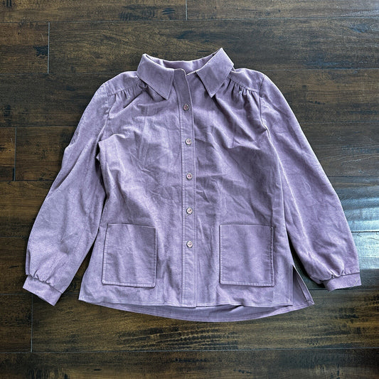 VTG Marty Gutmacker Soft Purple Button Down Shirt Disco Blouse Rockabilly 60s