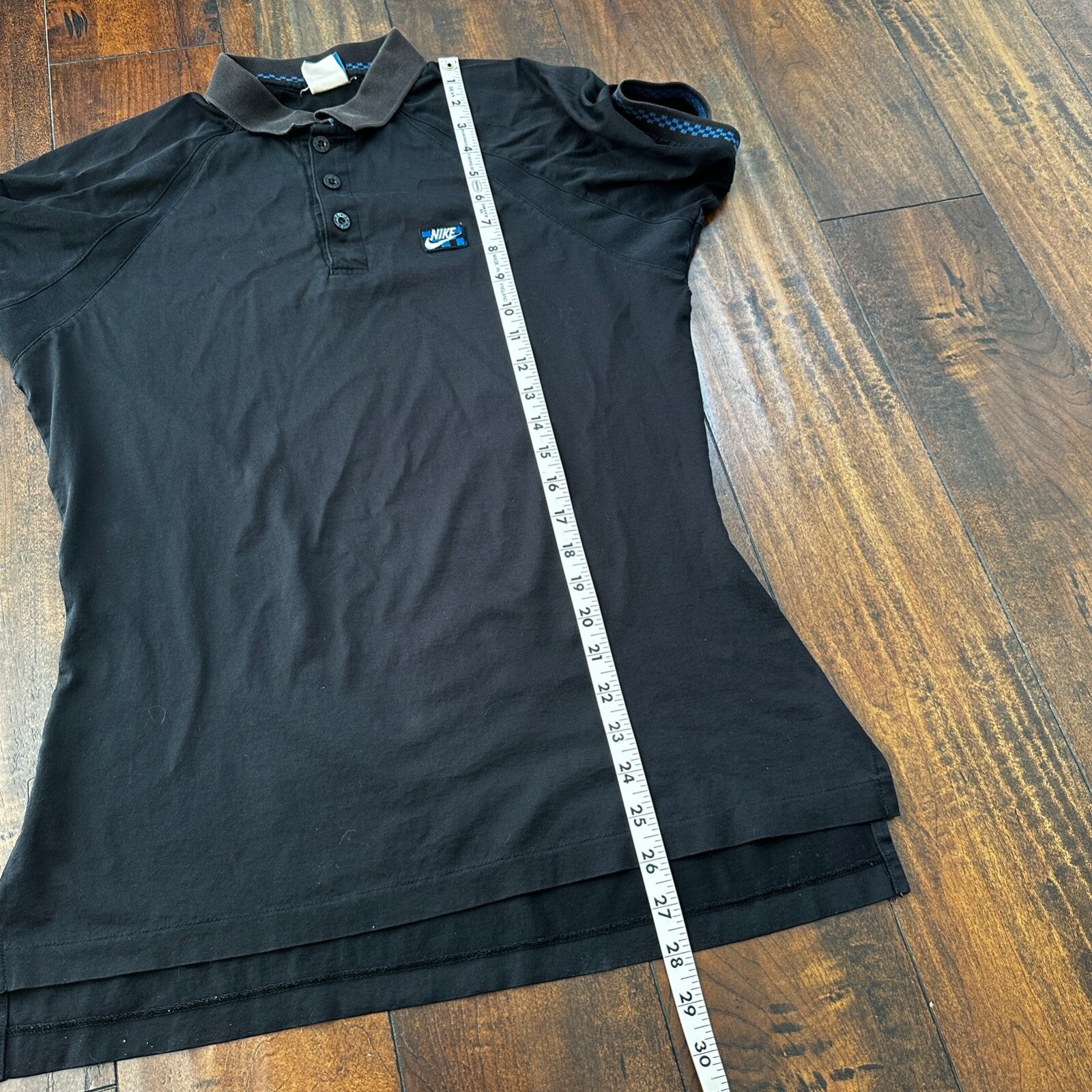 Nike John McEnroe 1985 Challenge Court Checkerboard Tennis Polo Shirt Vintage L