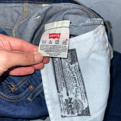 Levis 501 Vintage Y2K 90s XX Straight Leg Jeans Blue Dark Wash 36x33 Act 32x26