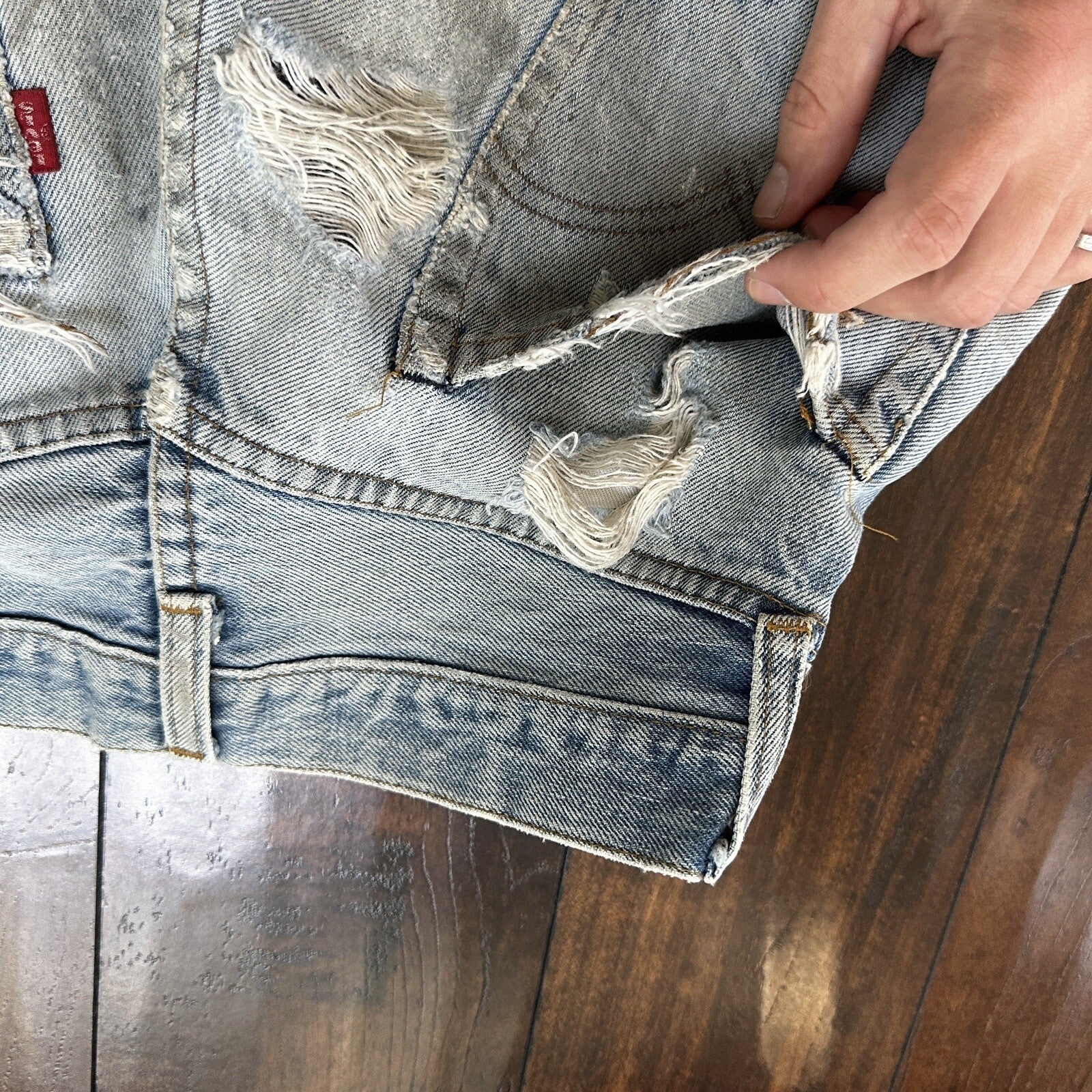 Levis Vintage 80s Redline Selvedge USA 501 XX Jeans 66 70s Light 30x36 Act 27x30