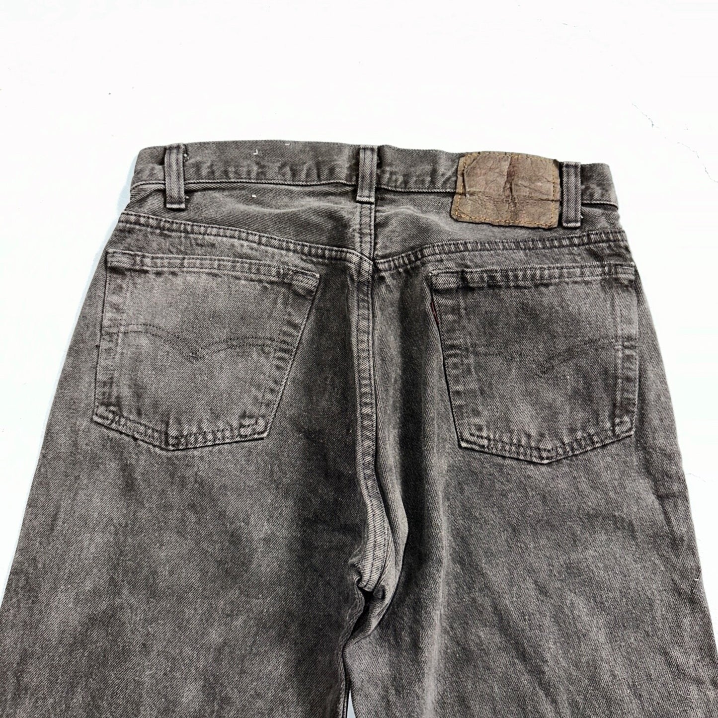 Levis 501 Vintage 80s USA XX Straight Leg Jeans Black Heavy Dark Dyed Act 28x31