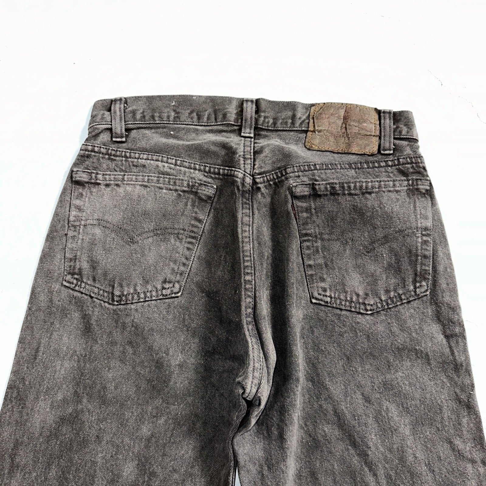 Levis 501 Vintage 80s USA XX Straight Leg Jeans Black Heavy Dark Dyed Act 28x31