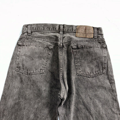 Levis 501 Vintage 80s USA XX Straight Leg Jeans Black Heavy Dark Dyed Act 28x31
